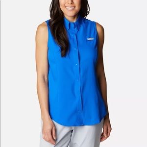 Women’s Blue Columbia PFG Tamiami™ Sleeveless Shirt, Medium